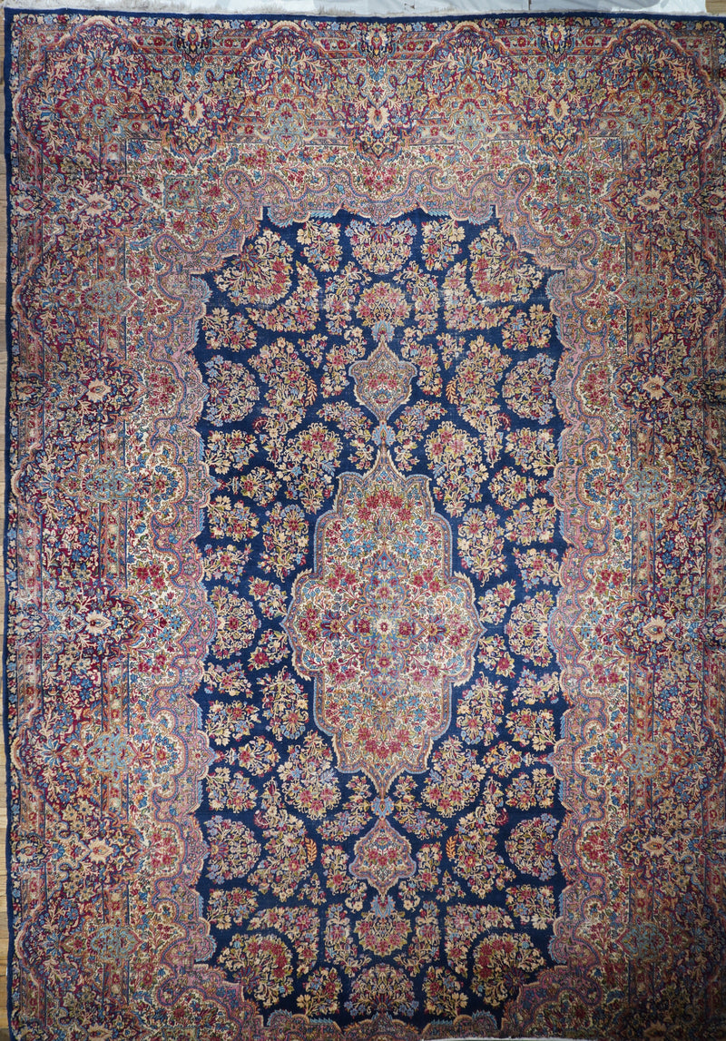Vintage  Kerman Rug 12' 0
