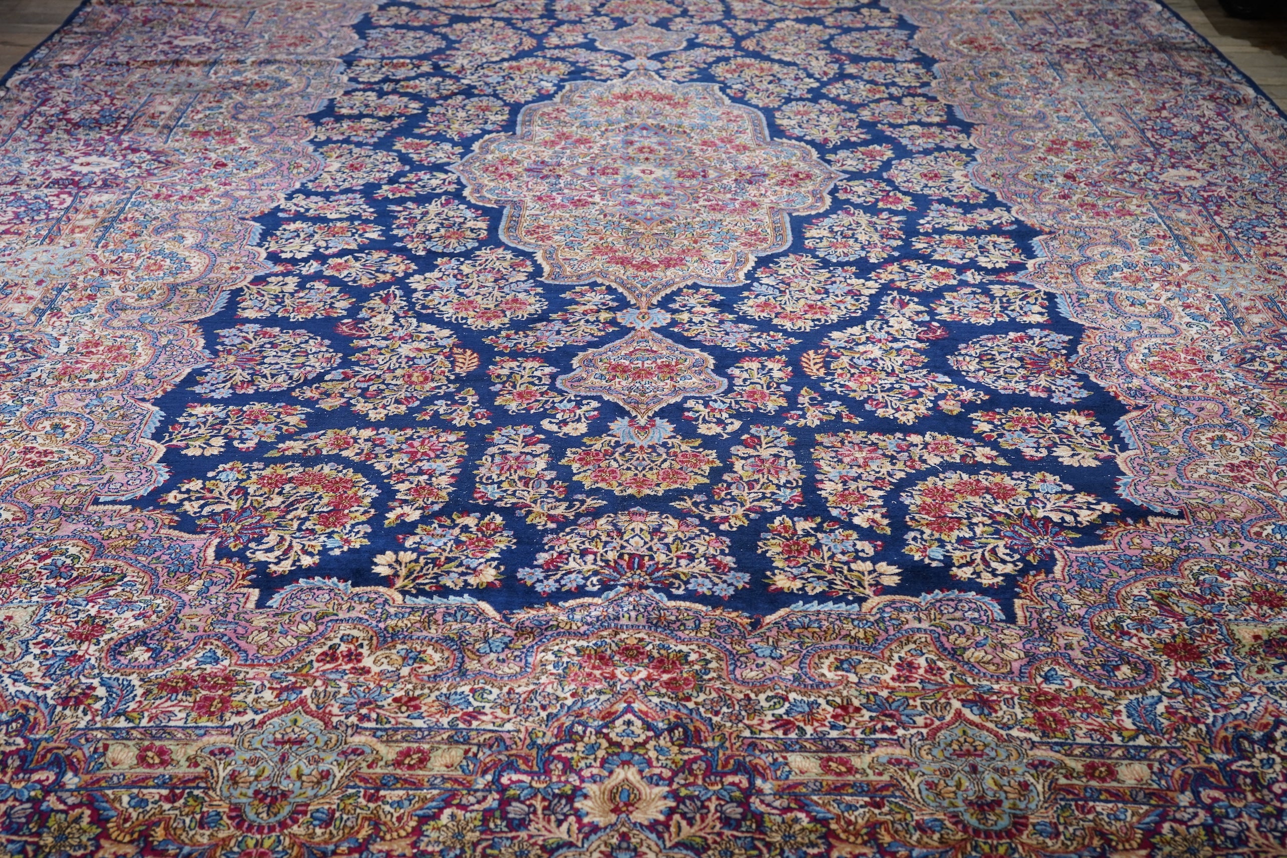 Vintage  Kerman Rug 12' 0" x 19' 0"