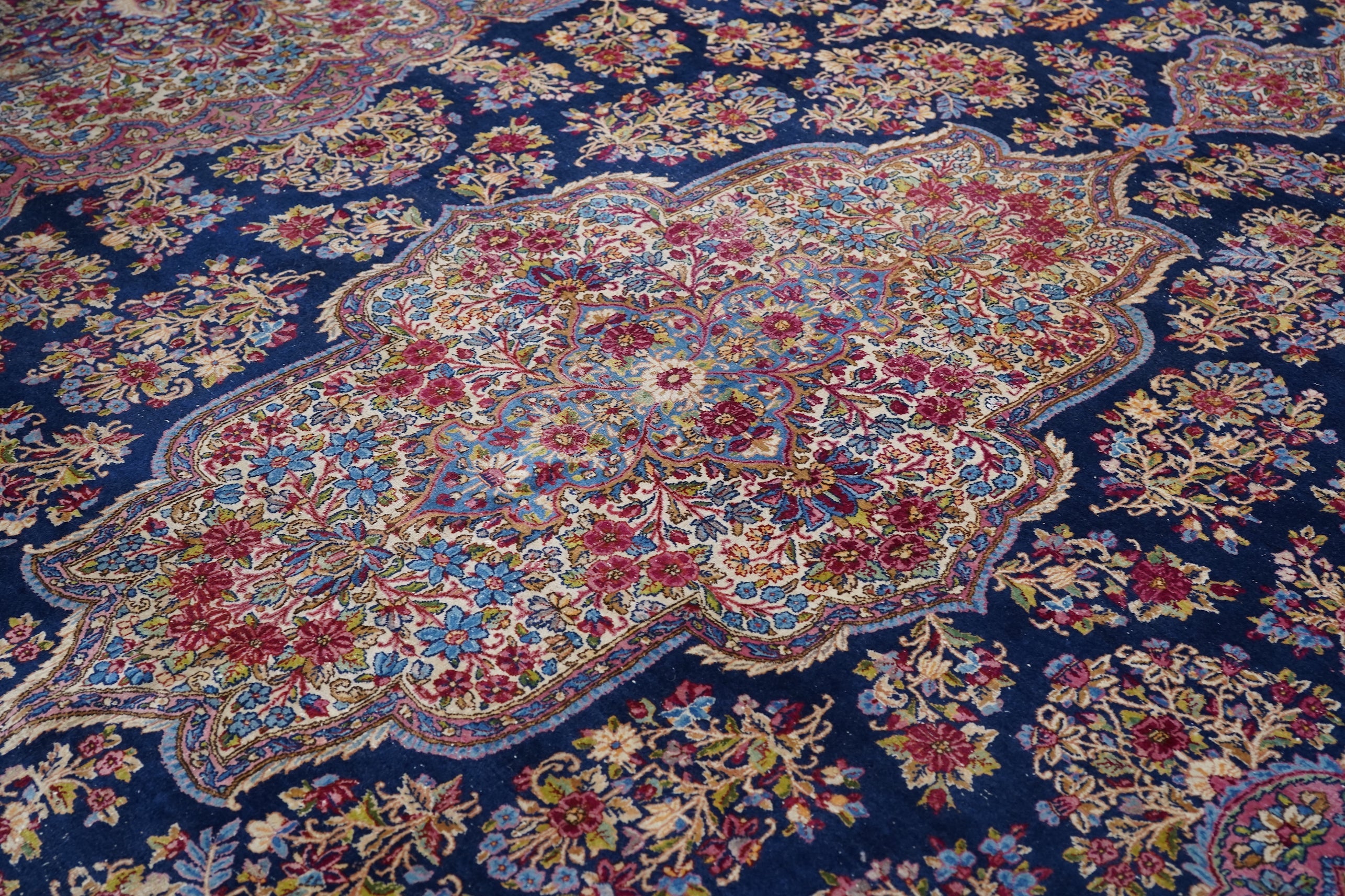 Vintage  Kerman Rug 12' 0" x 19' 0"