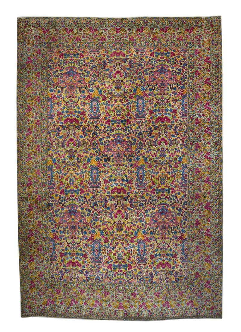 Antique Lavar Kerman Rug 9'7'' x 14'1''