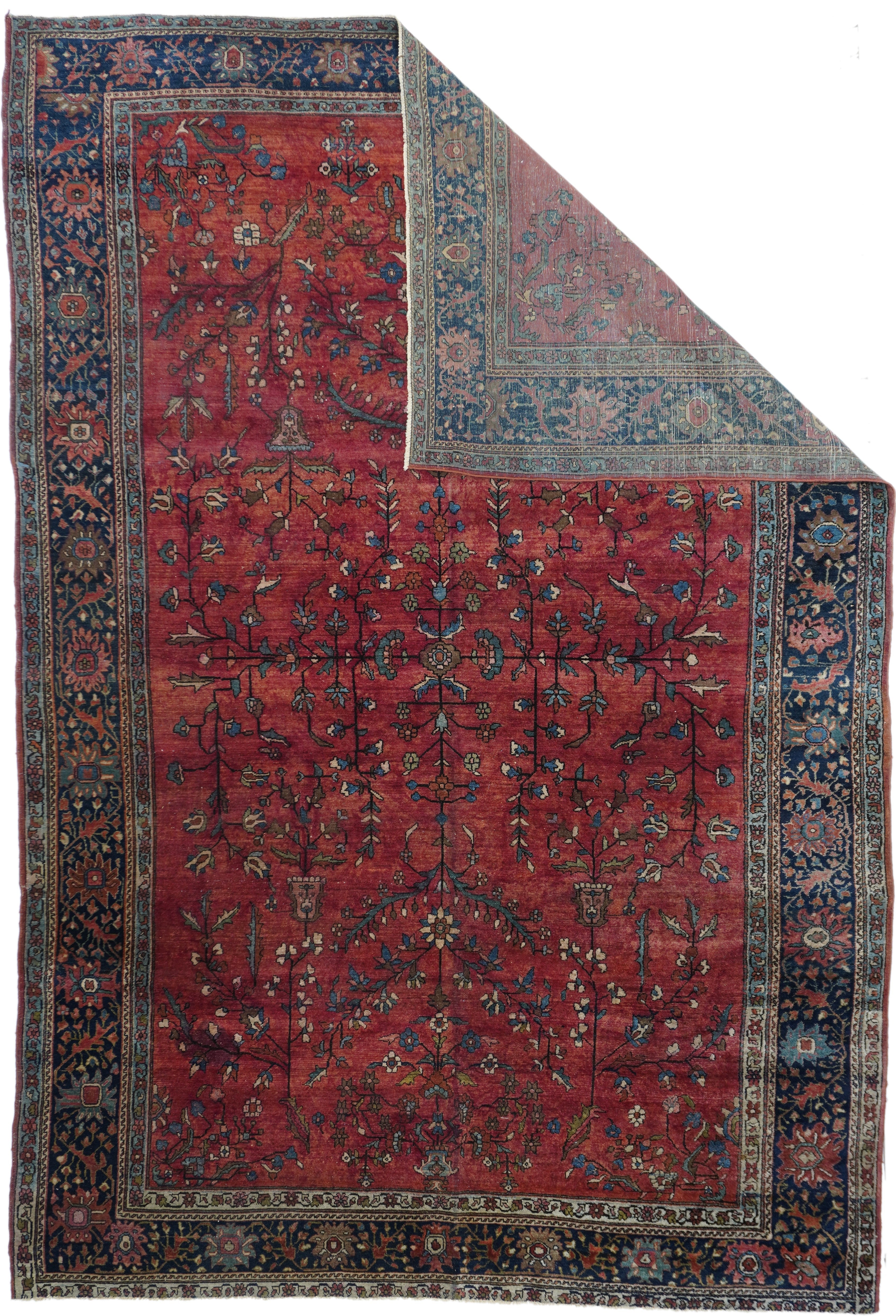 Antique Mohajeran Sarouk Rug 6'10'' x 10'4''