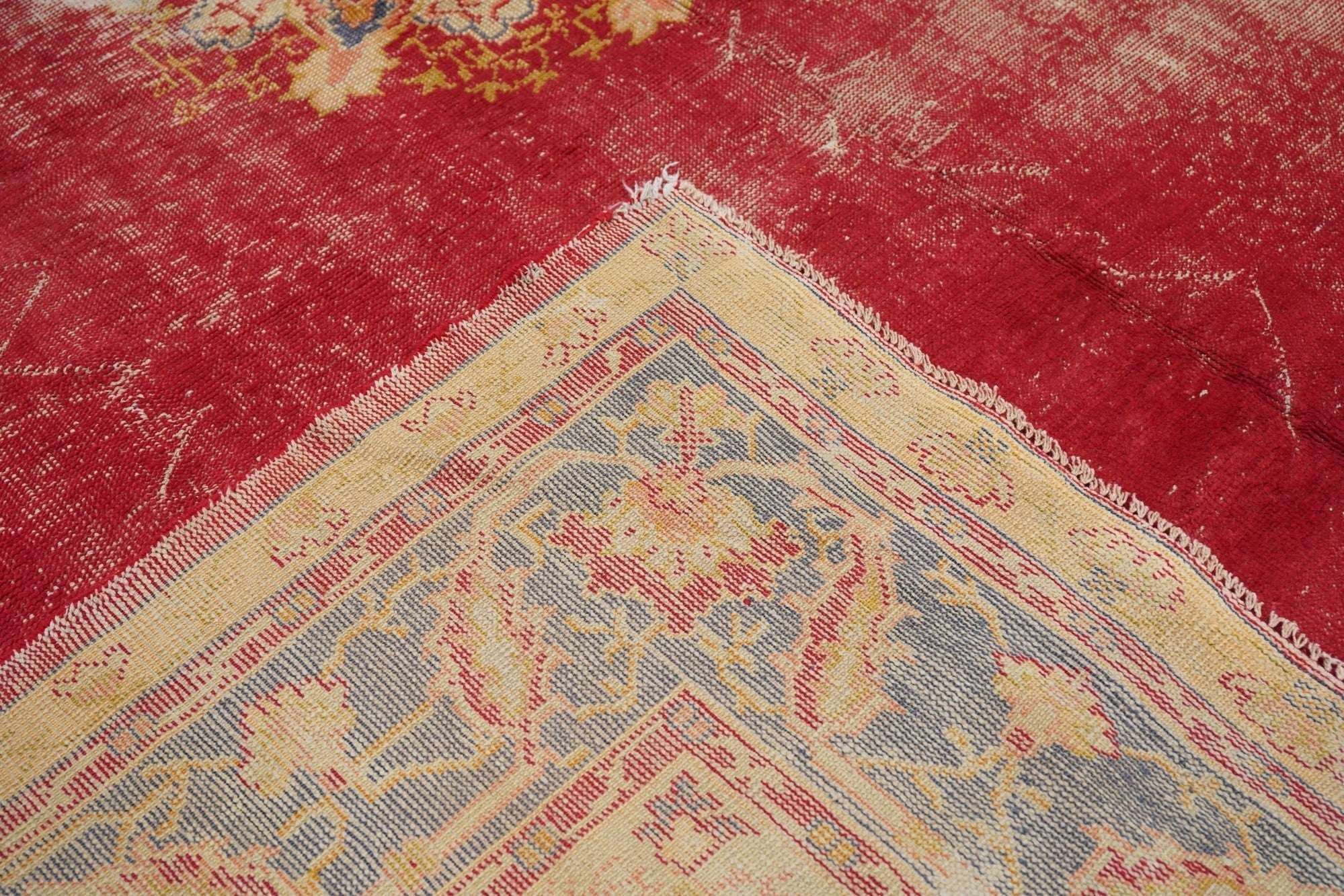 Antique Oushak Shabby Chic Rug 10'0" x 12'8''