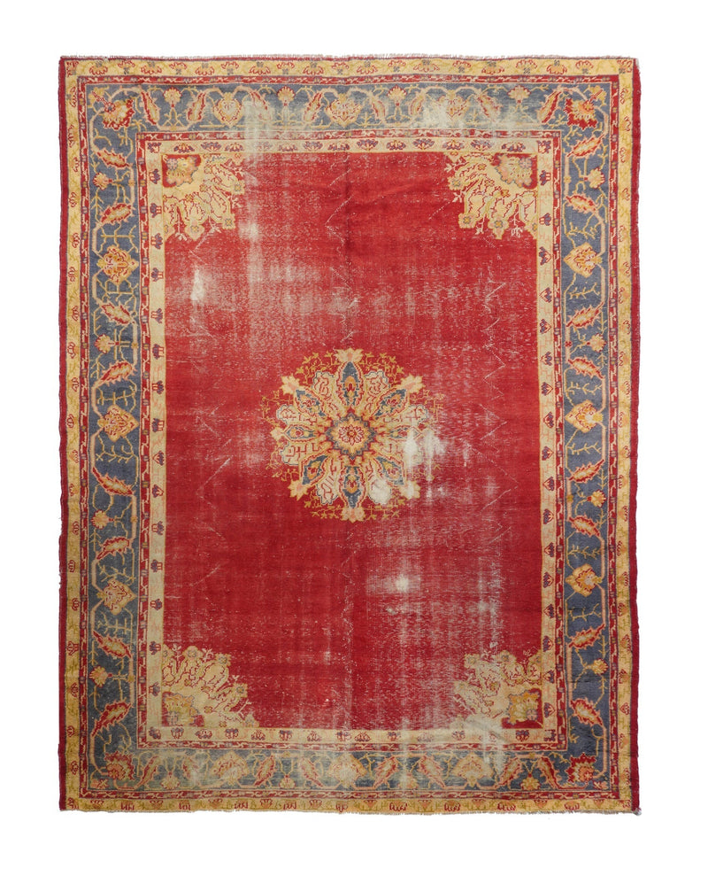 Antique Oushak Shabby Chic Rug 10'0