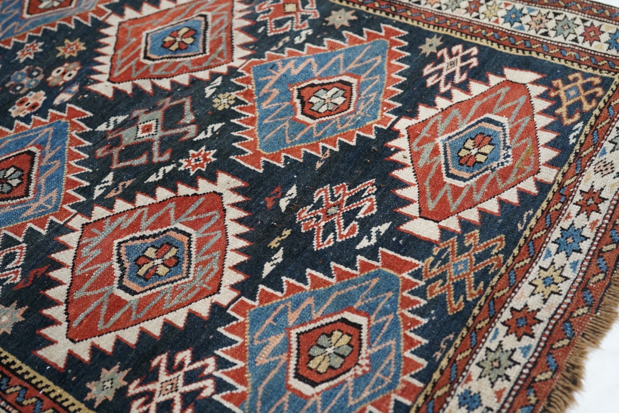 Antique Caucasian Shirvan Rug 2'9'' x 3'9''