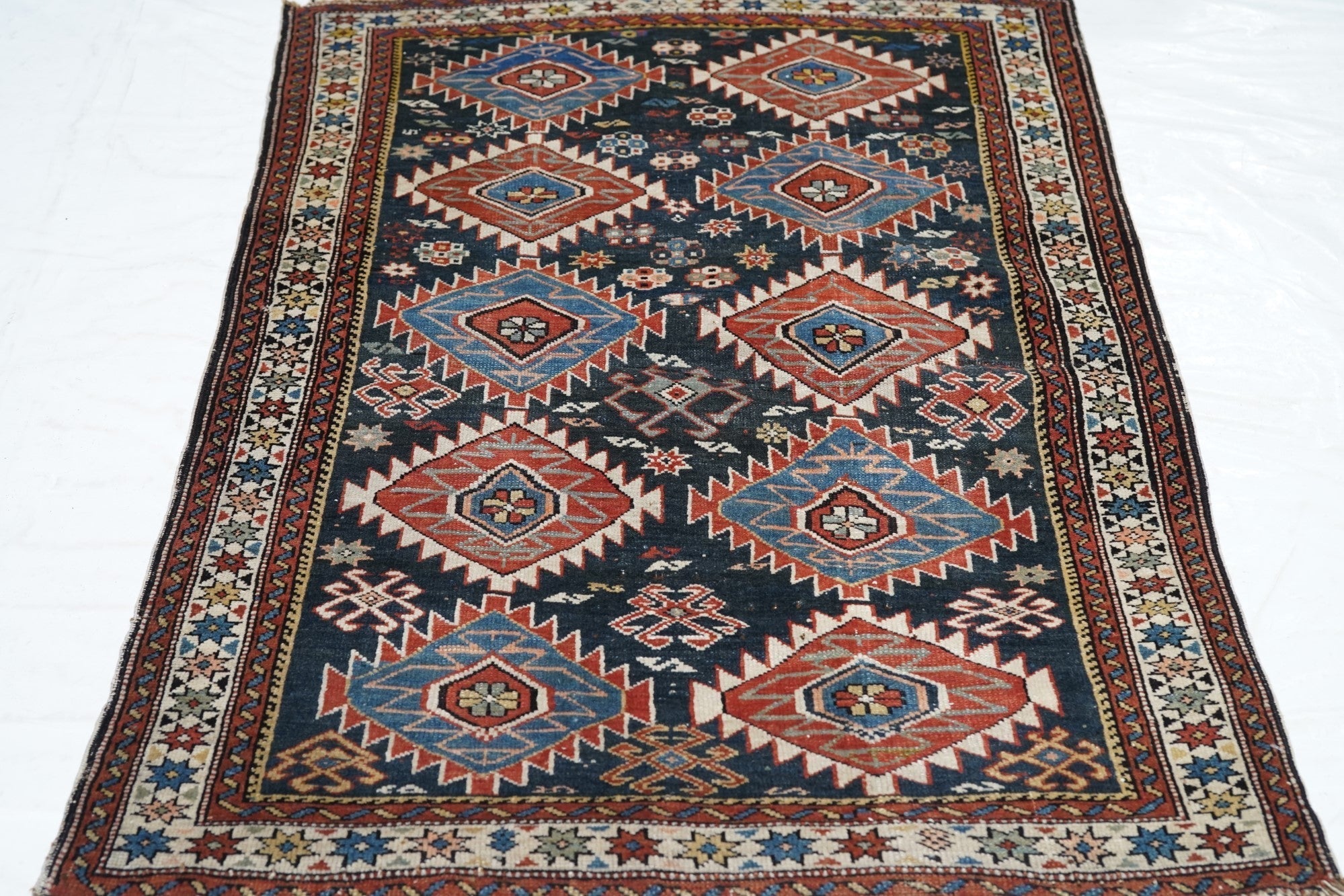 Antique Caucasian Shirvan Rug 2'9'' x 3'9''