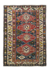Antique Caucasian Kuba Rug 3'8'' x 5'0"
