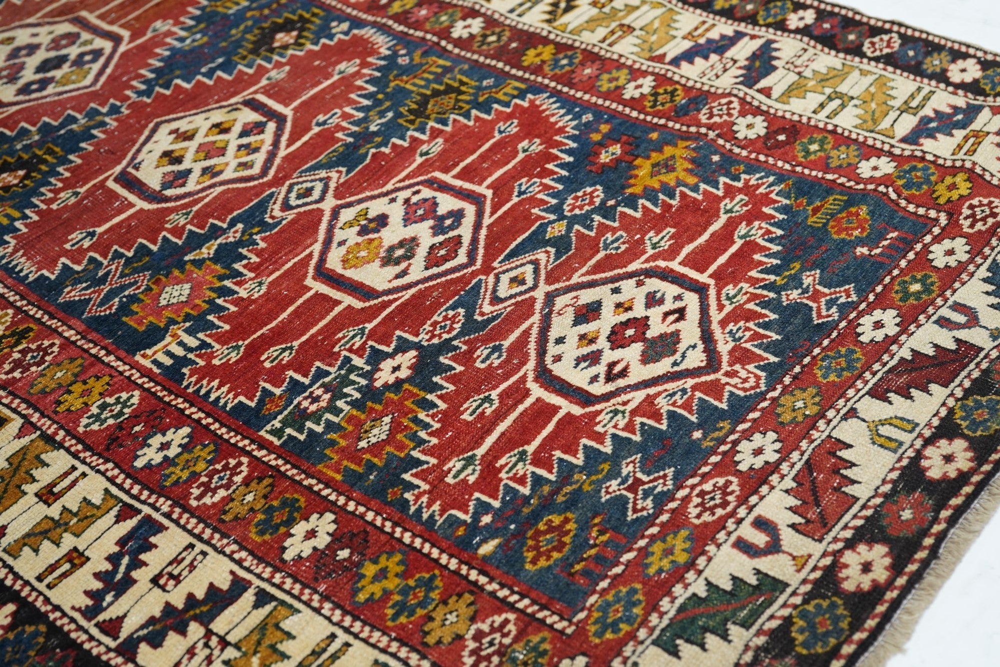 Antique Caucasian Kuba Rug 3'8'' x 5'0"