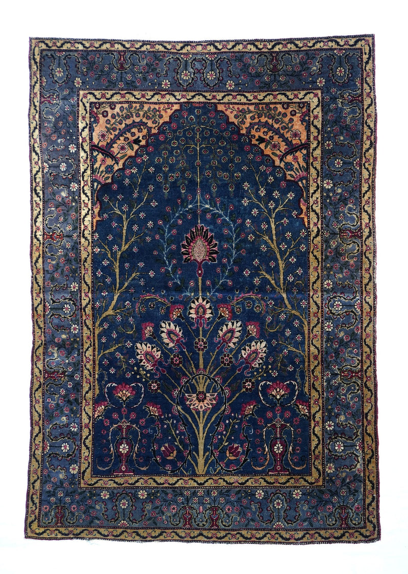 Antique  Tehran Rug 4'5'' x 6'7''