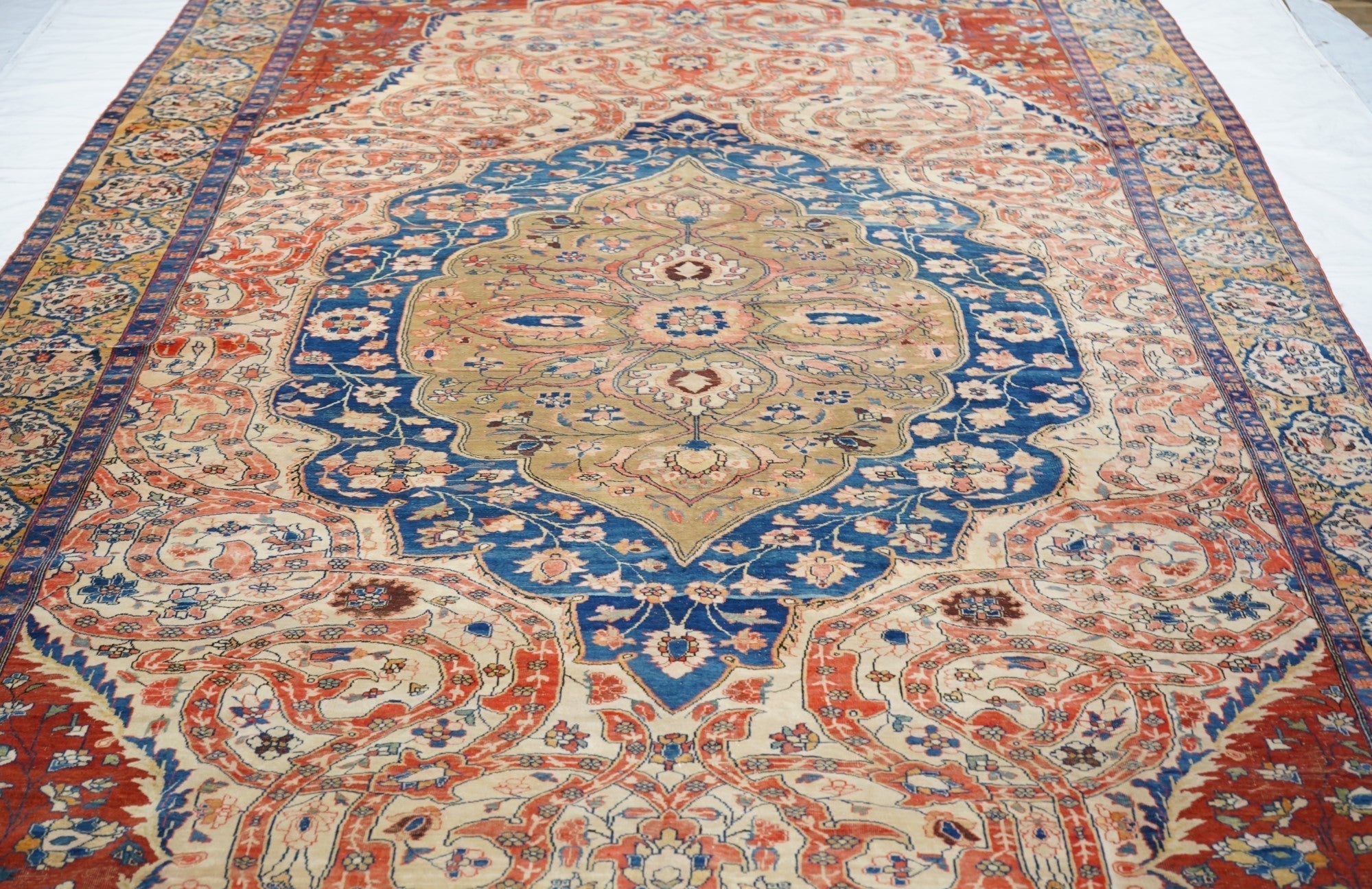 Antique Farahan Sarouk Rug 7'11'' x 14'1''