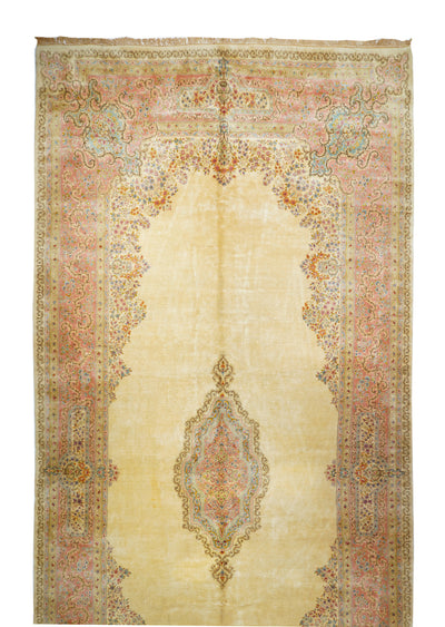 Vintage Kerman Rug 10'1'' x 21'9''