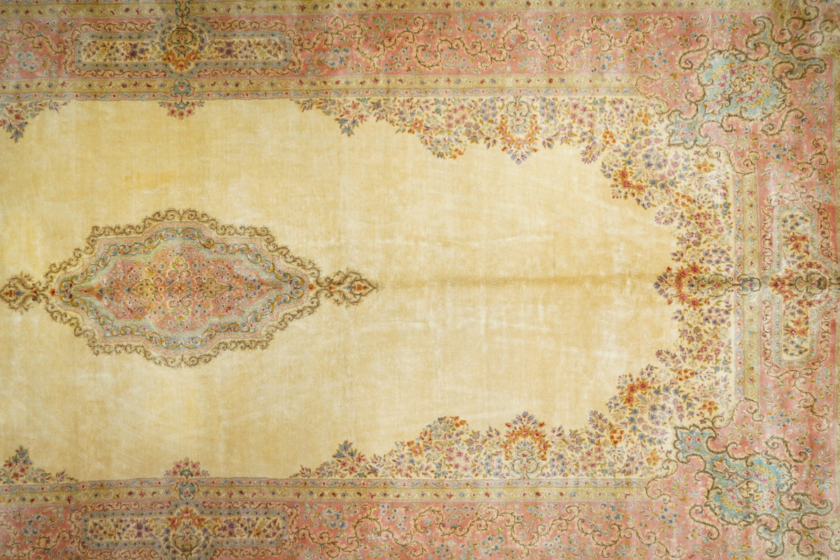 Vintage Kerman Rug 10'1'' x 21'9''
