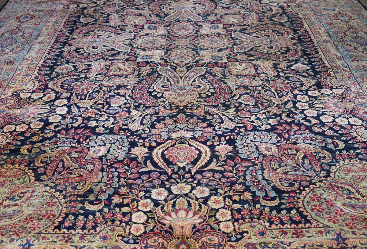 Fine Antique  Kerman Rug 11'9'' x 20'5''