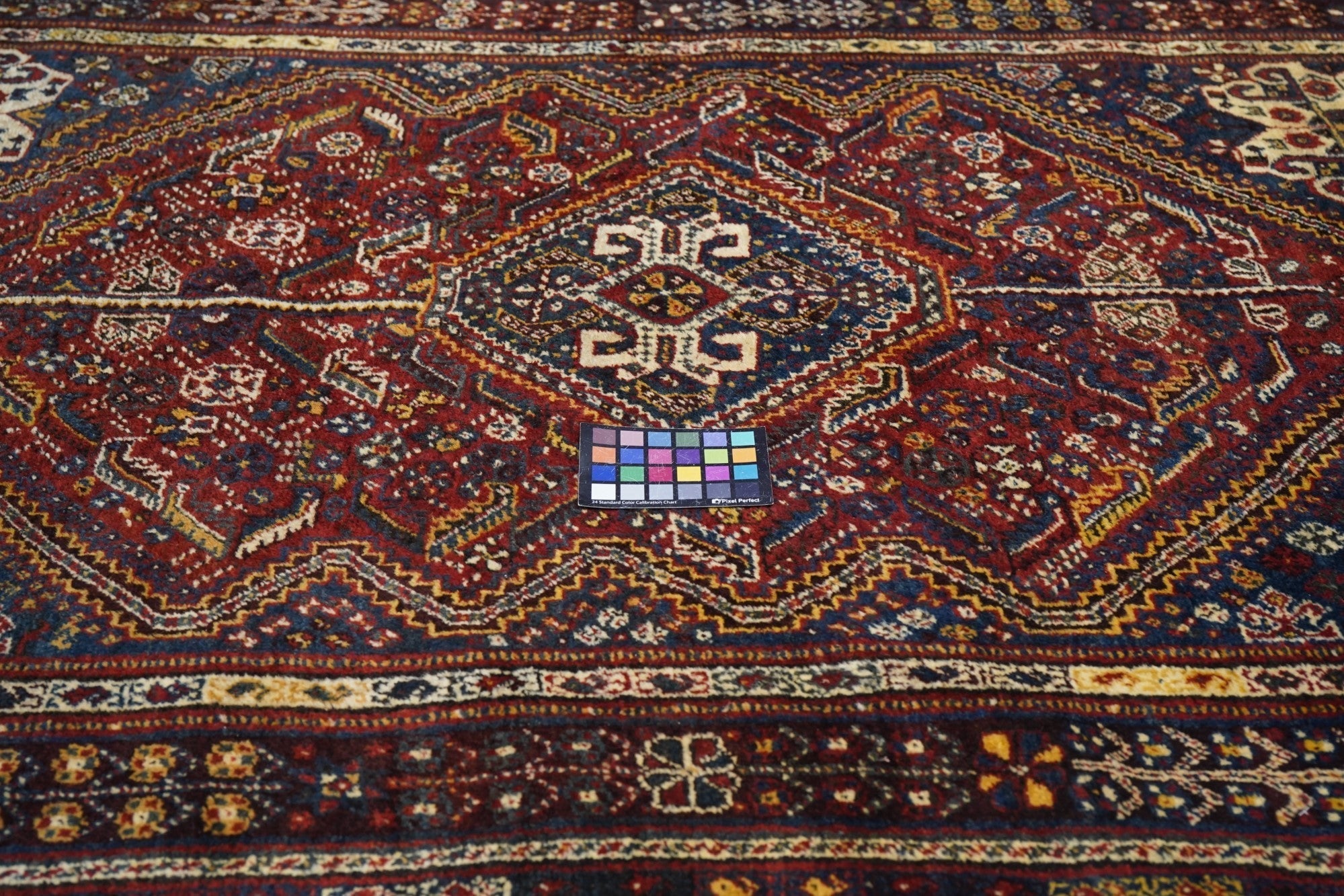Fine Antique  Qashqai Wool Rug 5'0" x 8'2''