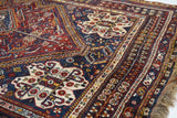 Fine Antique  Qashqai Wool Rug 5'0" x 8'2''
