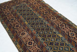 Antique Kuba Rug 3'7'' x 8'3''