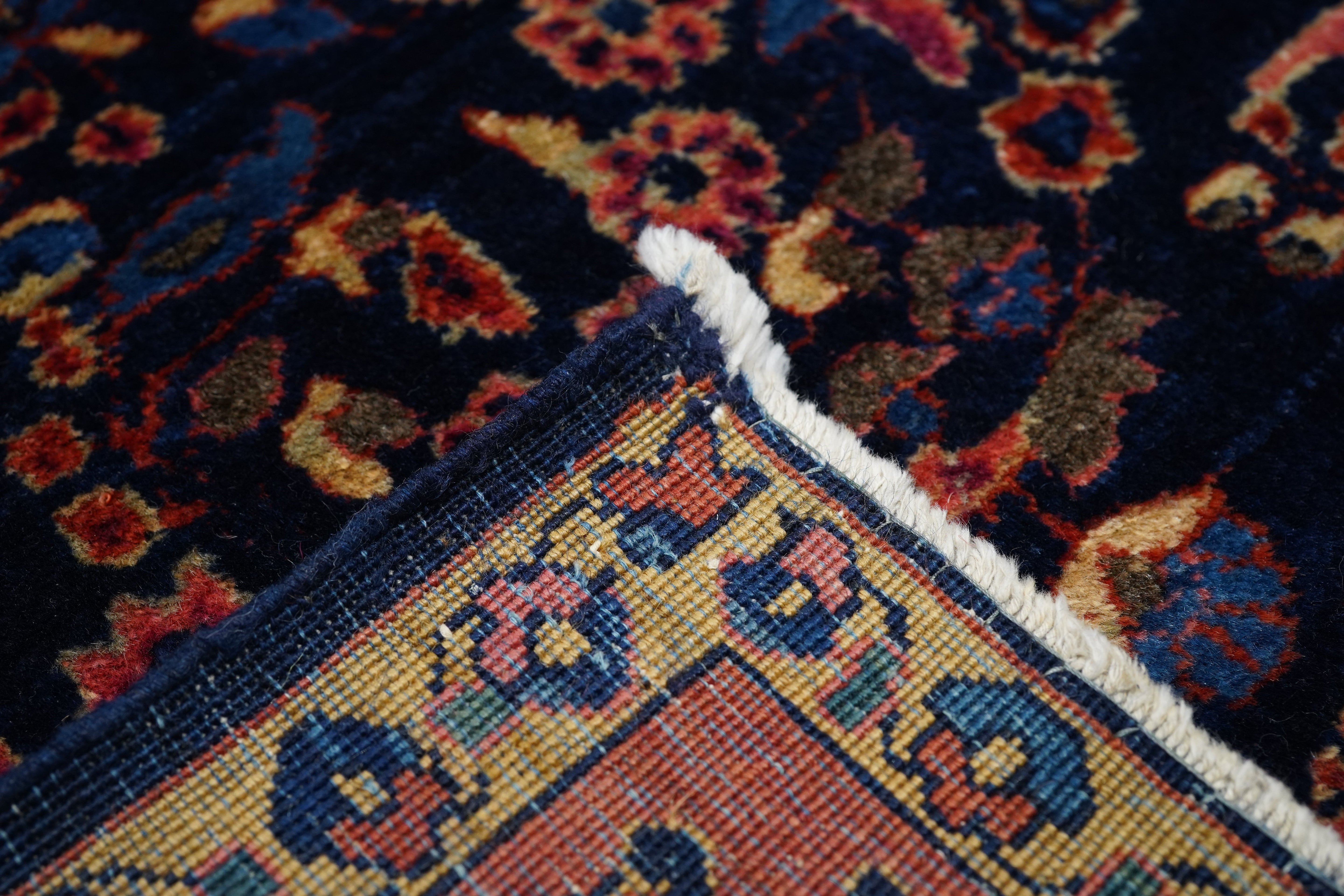 Antique Mohajeran Sarouk Rug 4'2" x 6' 2"