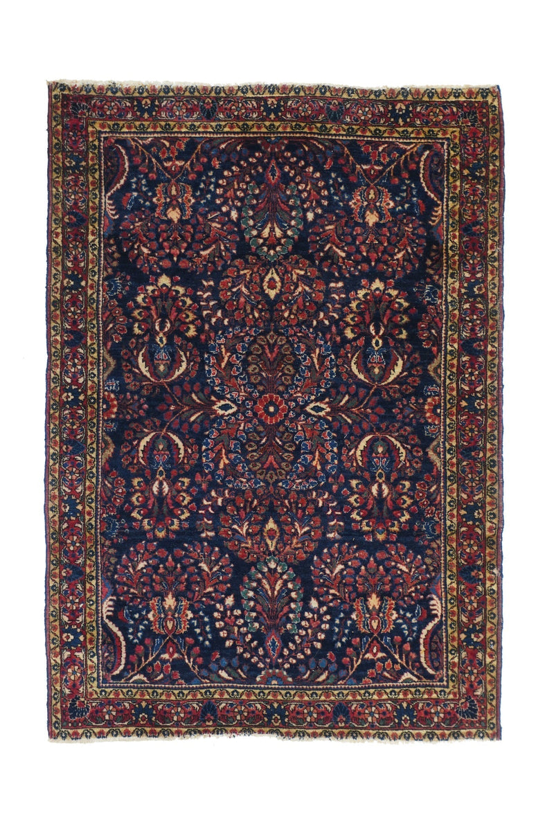Antique Sarouk Rug 3'4'' x 4'8''