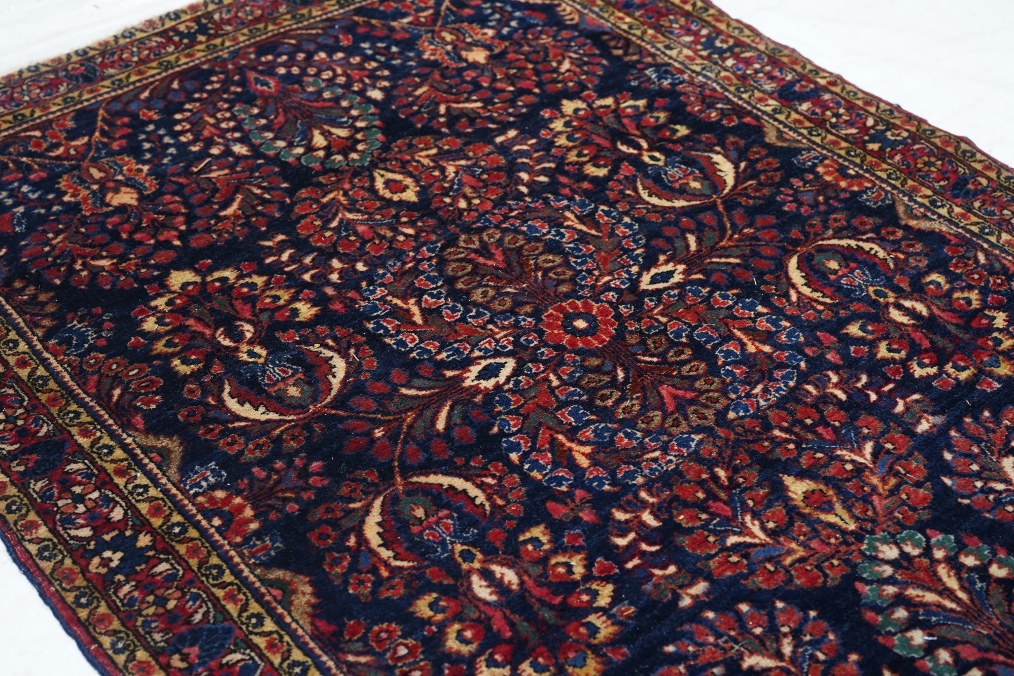 Antique Sarouk Rug 3'4'' x 4'8''