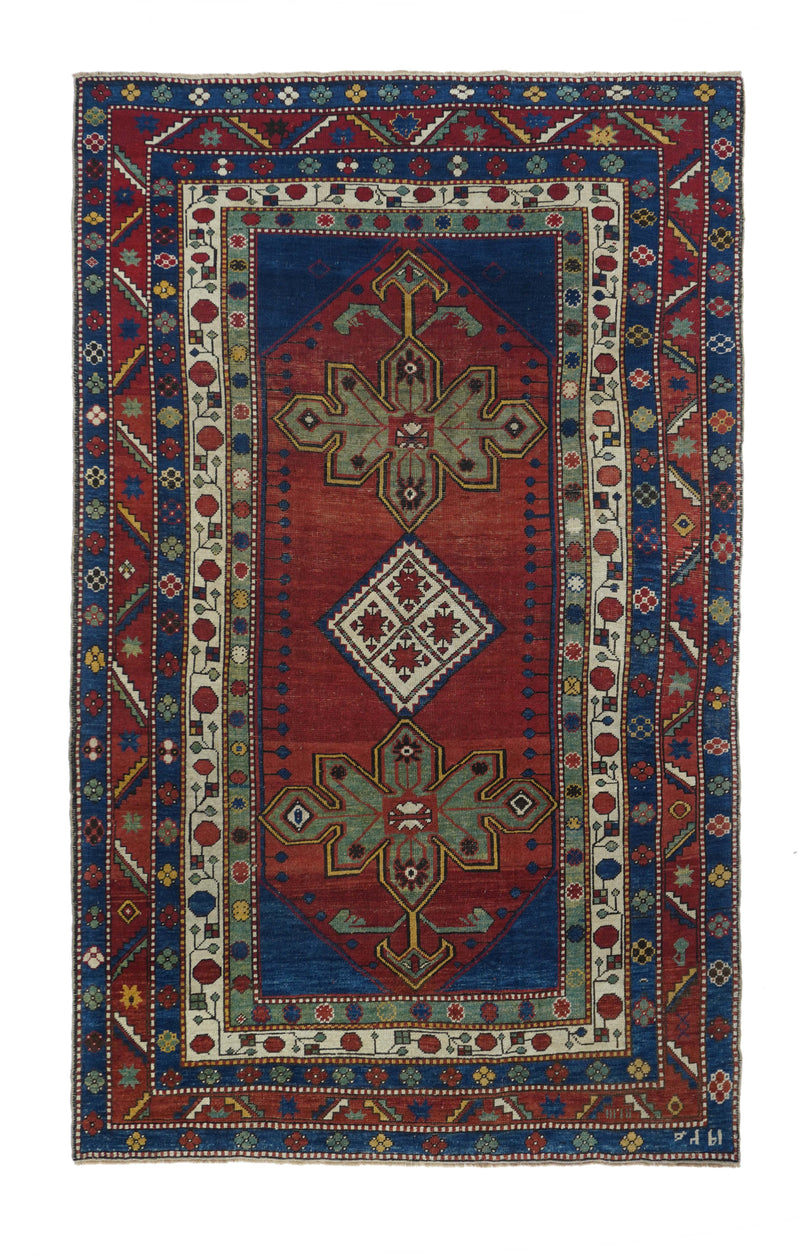 Antique Karabagh Kazak Rug 5'0