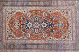 Antique Fine  Heriz Silk Rug 4' 3'' x 6' 5''