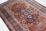Antique Fine  Heriz Silk Rug 4' 3'' x 6' 5''
