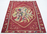 Antique Charkoy Kilim Rug 4' 0" x 5' 10''