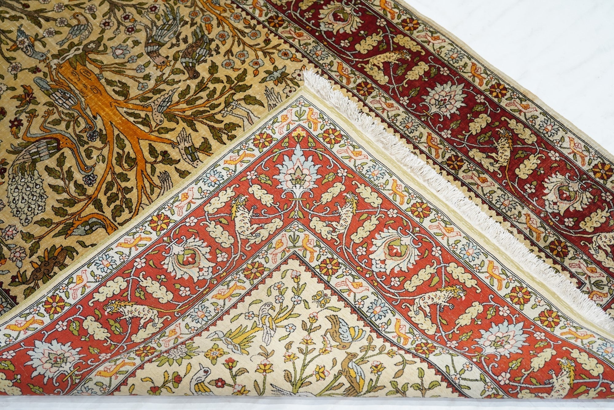 Antique Silk Turkish Hereke Rug 3'3'' x 5'1''