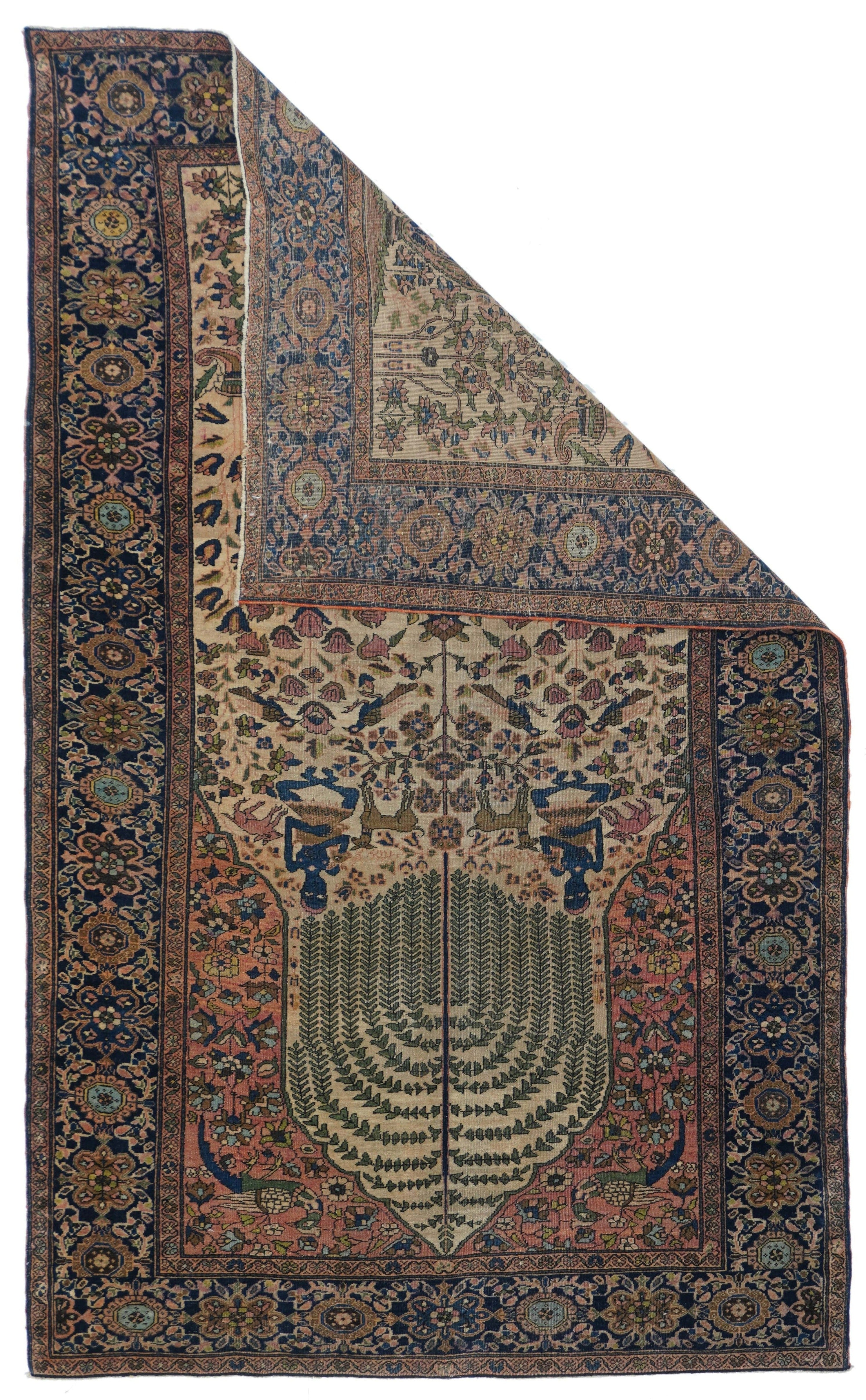 Antique Farahan Sarouk Rug 3'9'' x 6'3''