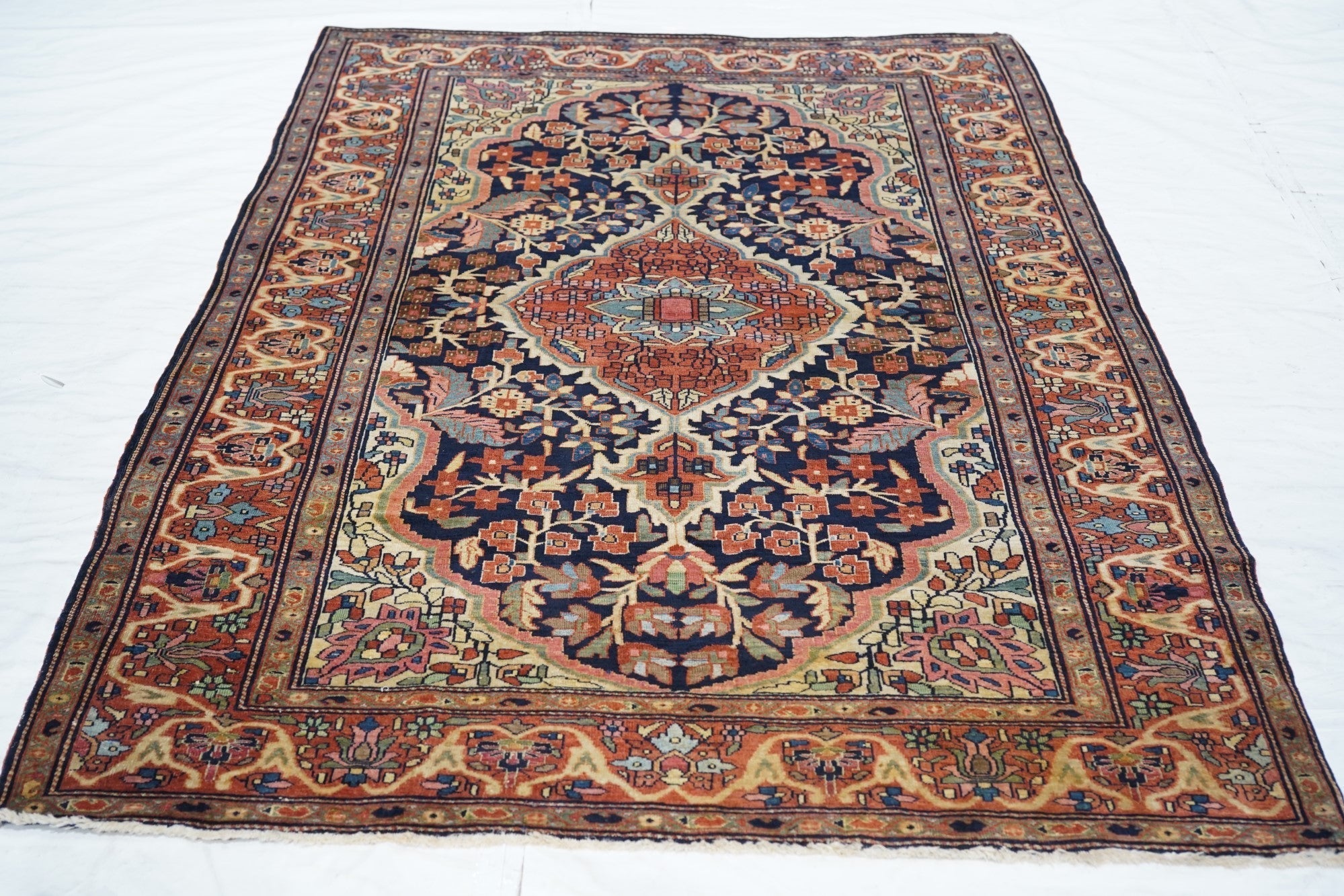 Antique Farahan Sarouk Rug 4'5'' x 6'8''