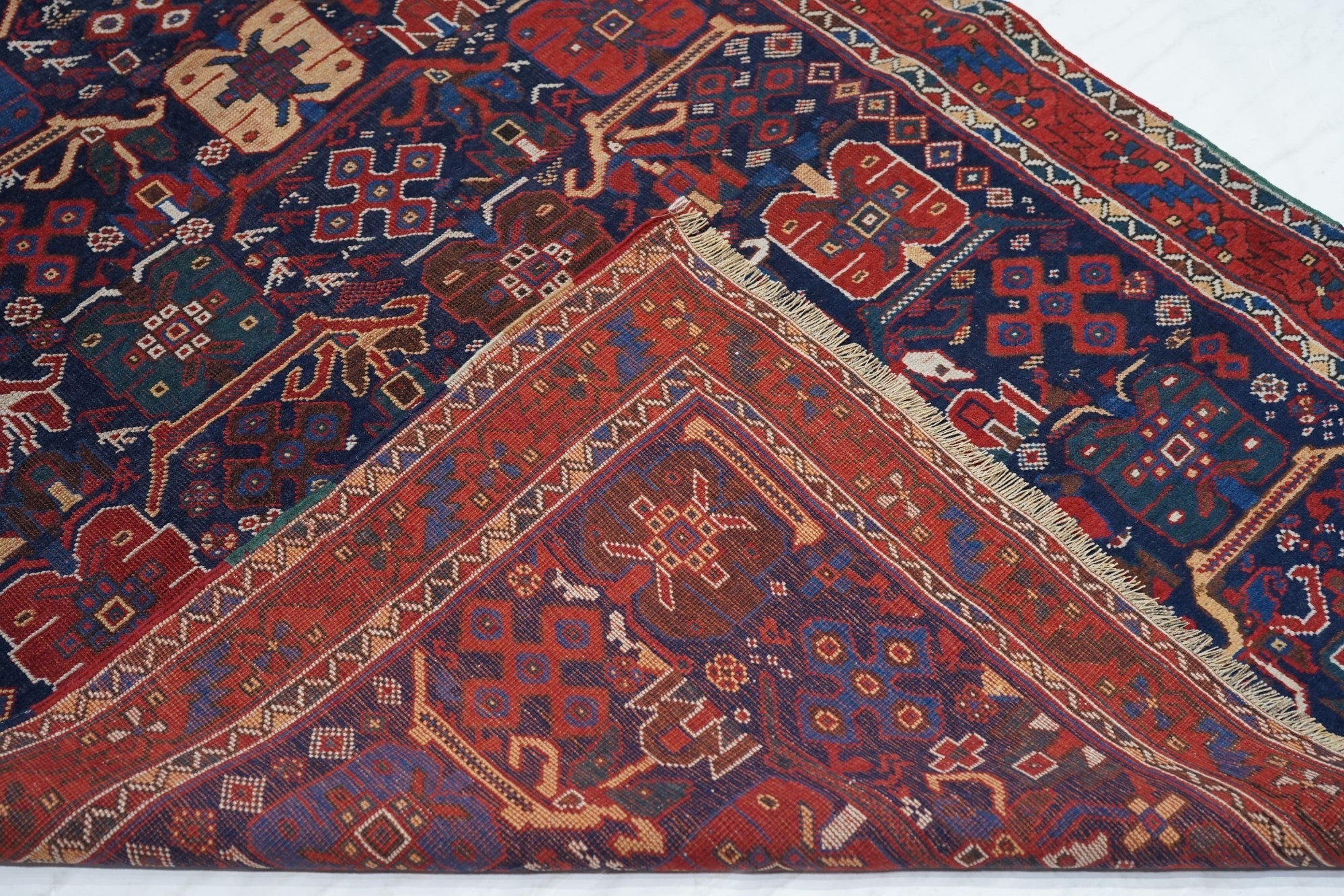 Antique Afshar Rug 4'1'' x 5'8''