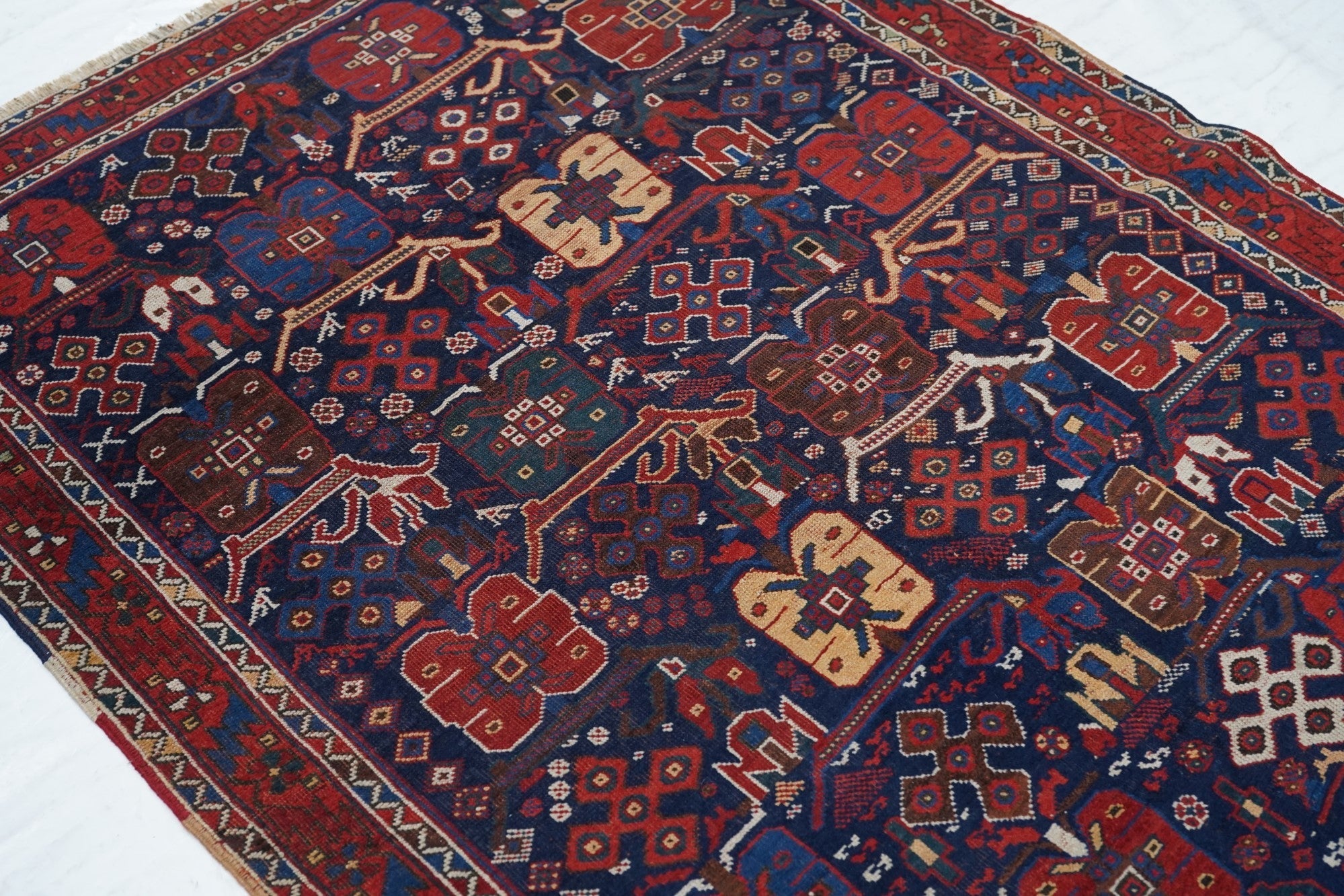 Antique Afshar Rug 4'1'' x 5'8''