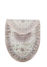 Extremely Fine Vintage Turkish Silk Hereke Oval Rug 4'10'' x 7'11''