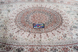 Extremely Fine Vintage Turkish Silk Hereke Oval Rug 4'10'' x 7'11''