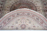 Extremely Fine Vintage Turkish Silk Hereke Oval Rug 4'10'' x 7'11''
