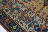 Antique Caucasian Kuba Rug 3'2'' x 4'9''