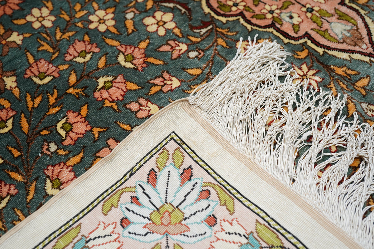 Antique Silk Hereke Rug 8'5'' x 13'9''
