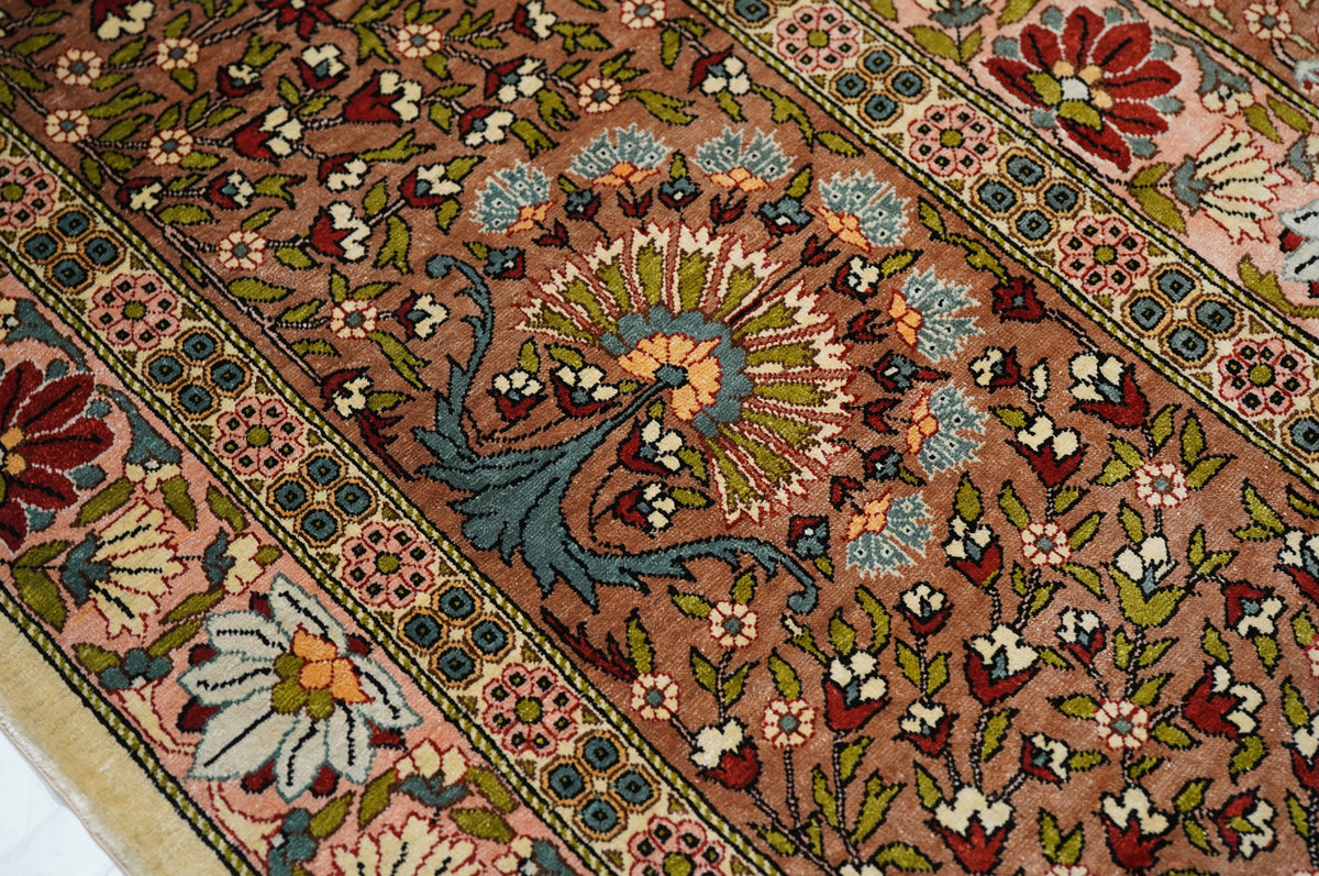 Antique Silk Hereke Rug 8'5'' x 13'9''