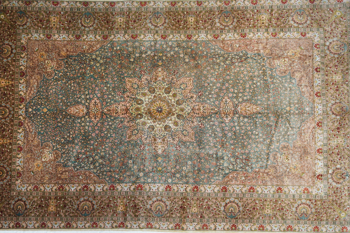 Antique Silk Hereke Rug 8'5'' x 13'9''