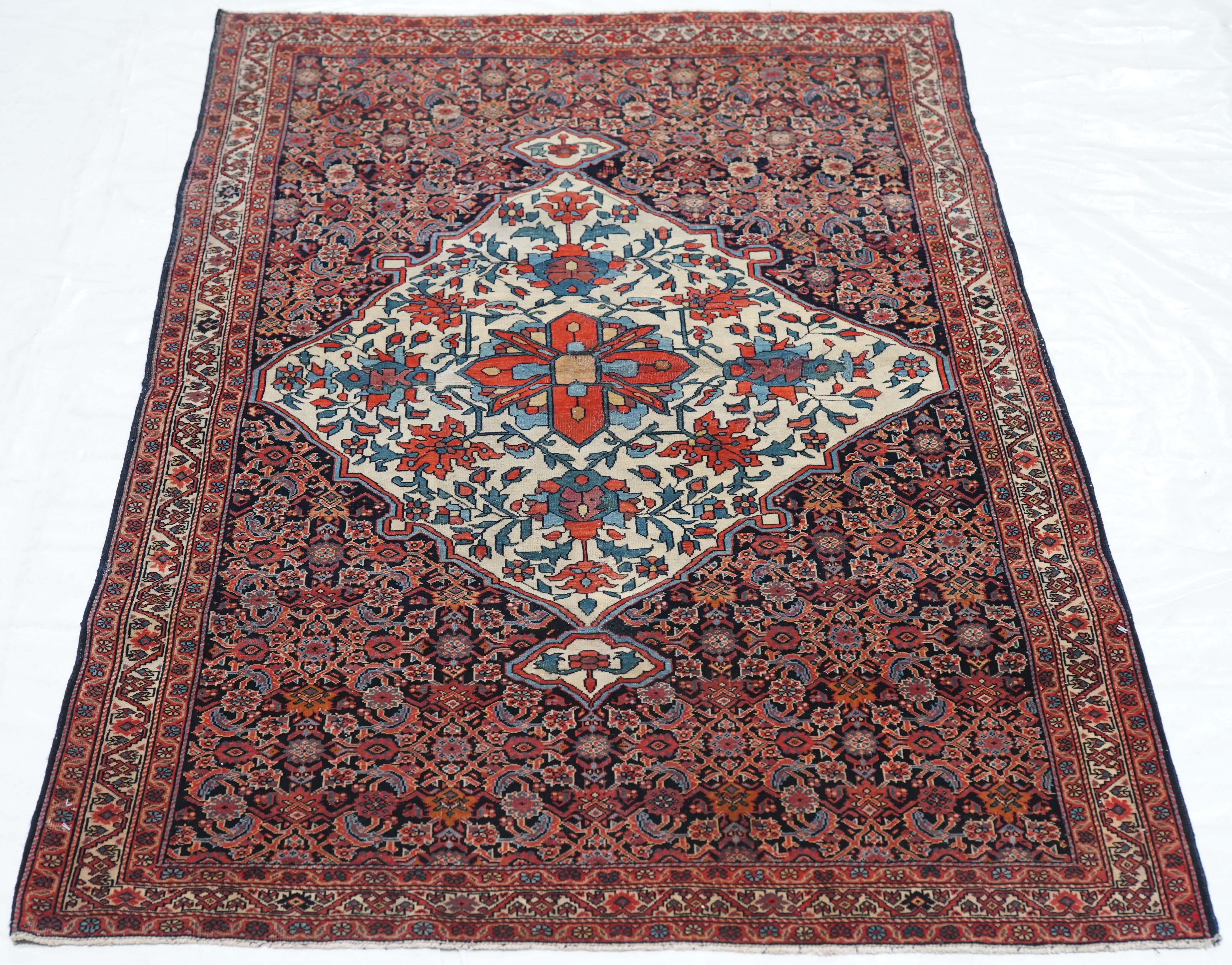 Antique Farahan Sarouk Rug 3'2'' x 4'8''