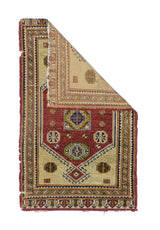 Antique Turkish Anatolian Rug 1'9'' x 2'10''