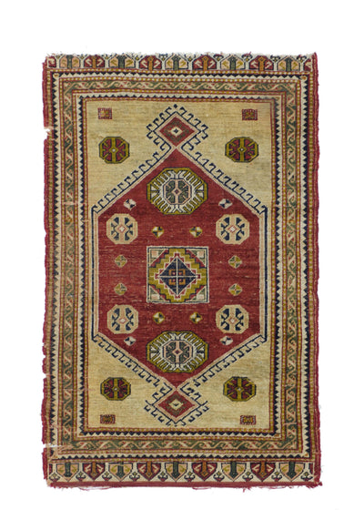 Antique Turkish Anatolian Rug 1'9'' x 2'10''