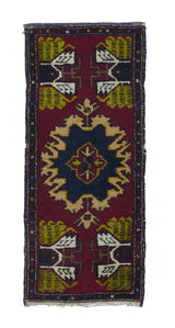 Antique Turkish Anatolian Rug 1'8'' x 4'