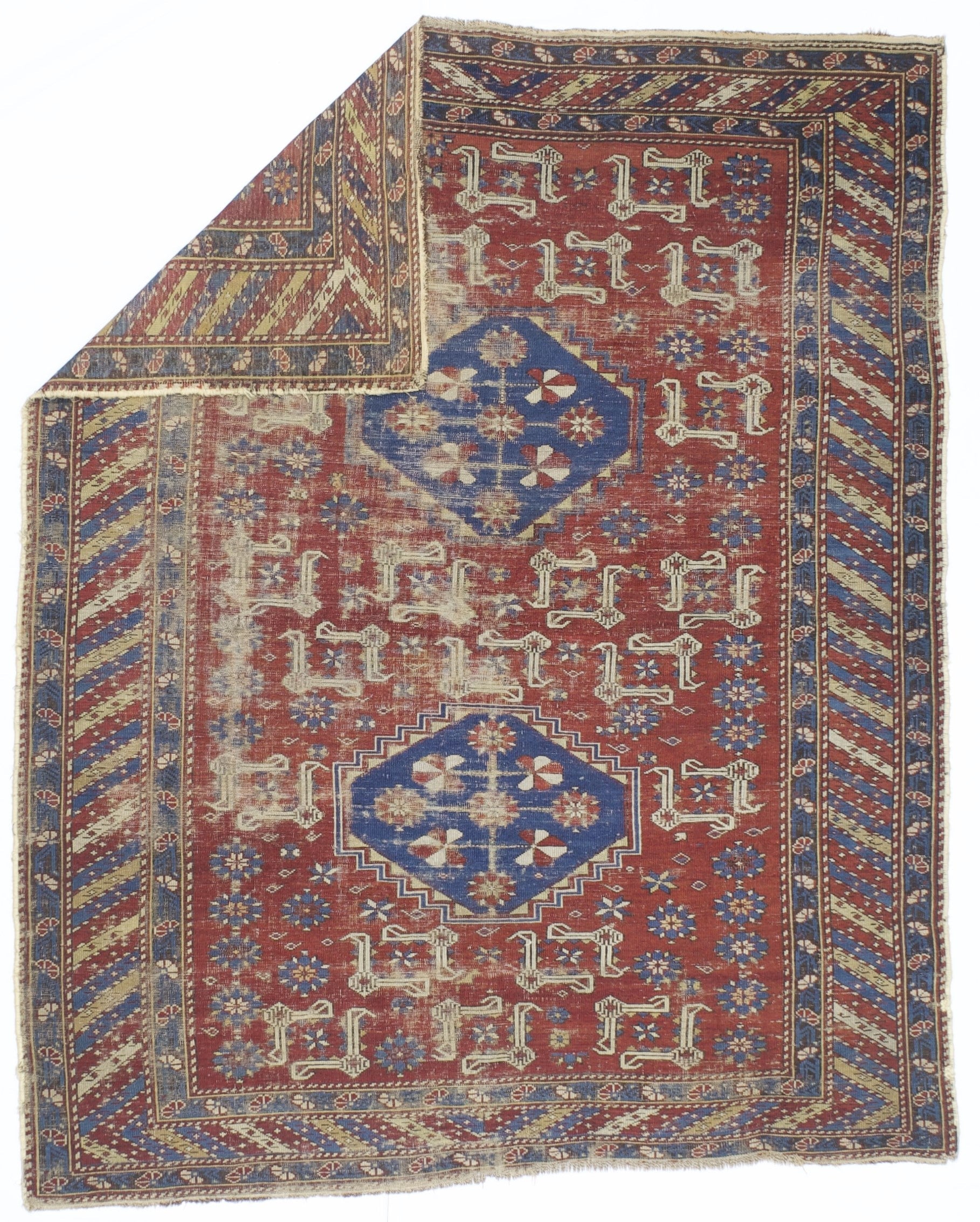 Antique Kuba Shirvan Rug 5'1" x 6' 8''