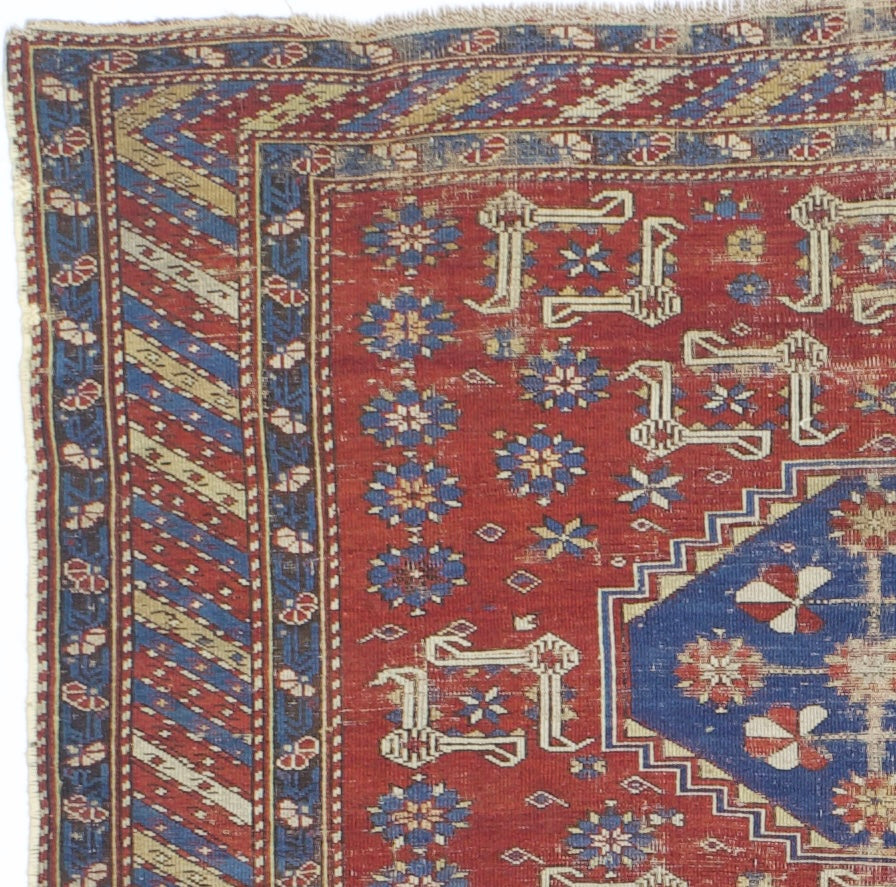 Antique Kuba Shirvan Rug 5'1" x 6' 8''