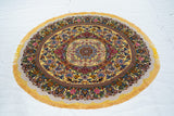 Extremely Fine  Tabriz Wool & Silk Woven Rug 4'9'' x 5'0"