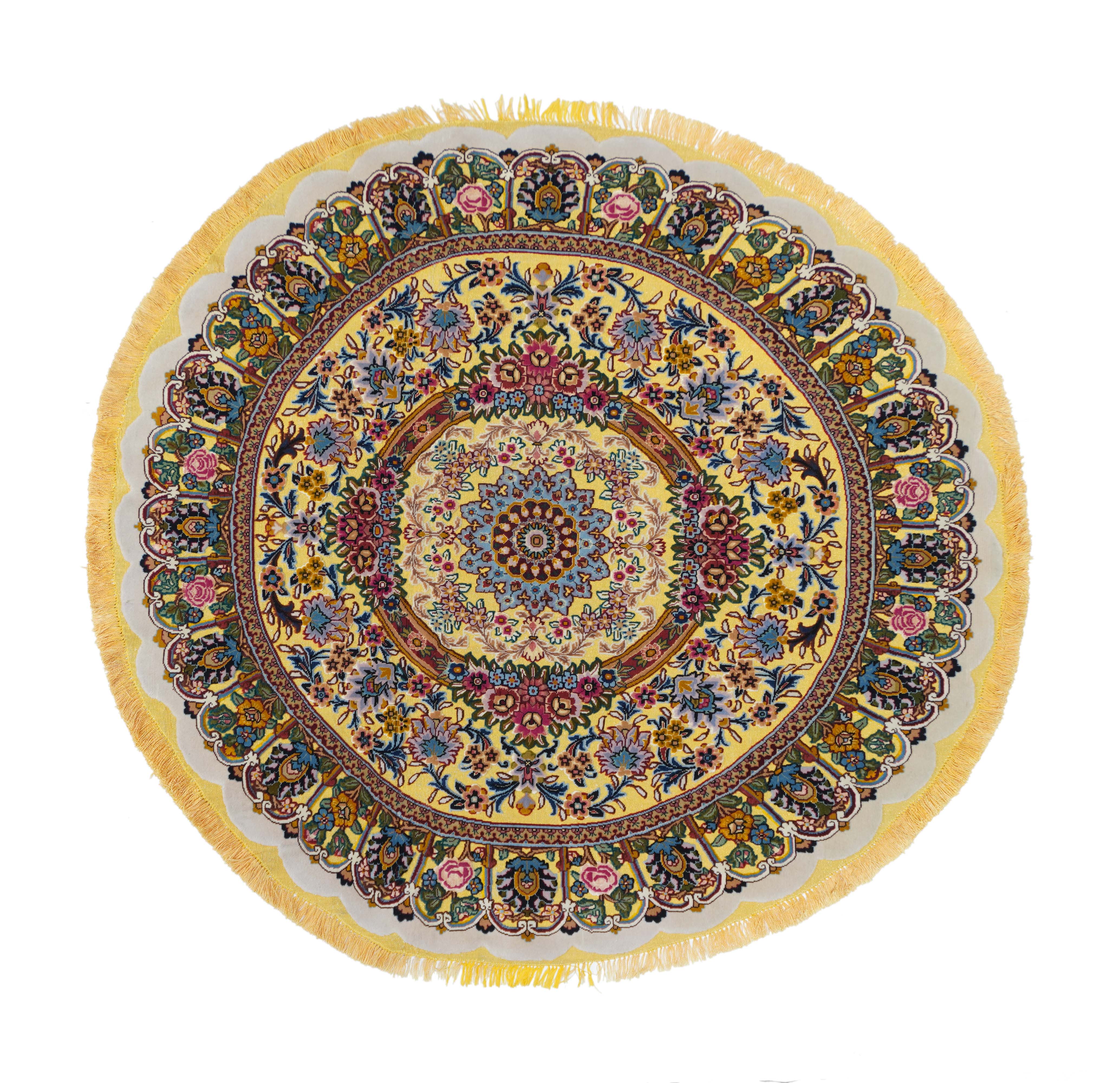 Vintage Tabriz Rug 4'9'' x 5'