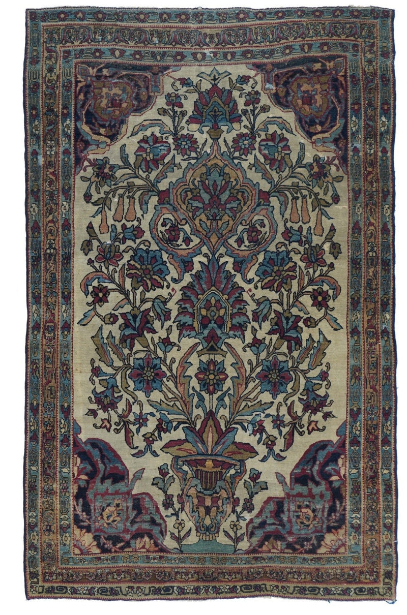 Antique Lavar Kerman Rug 3'10'' x 6'2''