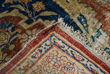 Antique Silk Heriz Rug 4'7'' x 6'1''