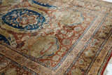 Antique Silk Heriz Rug 4'7'' x 6'1''