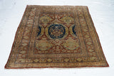 Antique Silk Heriz Rug 4'7'' x 6'1''